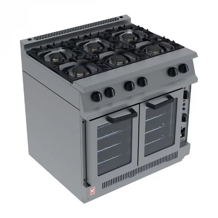 Falcon Dominator 6 Burner Convection Natural Gas Oven Range G2102 - Image 1