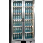 Gamko Maxiglass MG3/500GCS Maxiglass Hinged Stainless Steel Frame Glass Double Door Upright Bottle Cooler  500 Litres