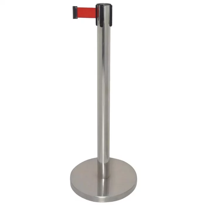 Bolero Polished Barrier with Red Strap 3m - Image 1