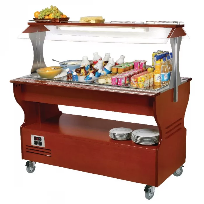 Roller Grill Chilled Salad Bar Dark SB40F - Image 1