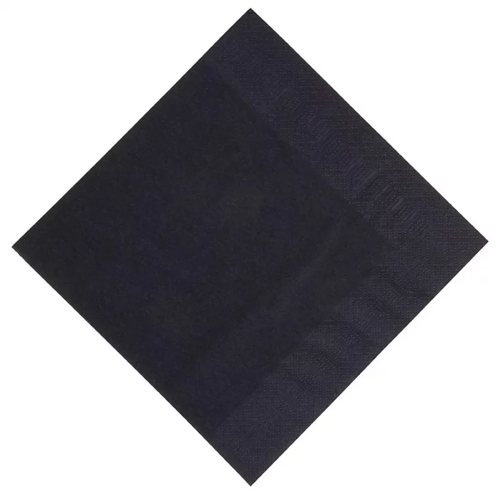Duni Dinner Napkin Black 40x40cm 3ply 1/8 Fold (Pack of 1000) - Image 1