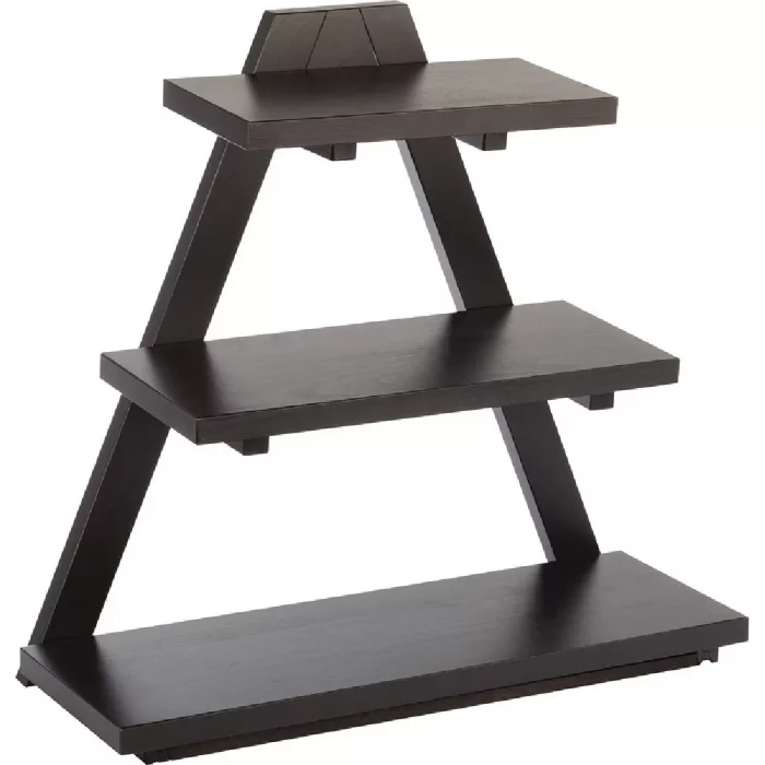 APS Triangle Wooden Buffet Stand Black - Image 1