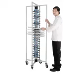 Vogue Mobile Plate Rack 84 Plates - Image 8