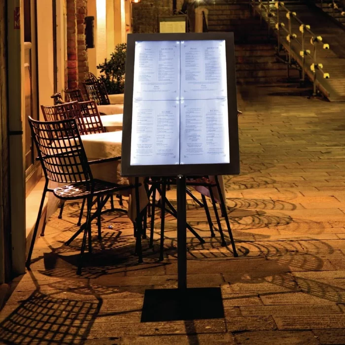 Securit LED Menu Display Case Black - Image 4