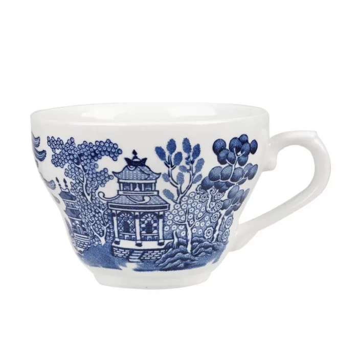 Churchill Vintage Prints Willow Georgian Teacup Blue 200ml (Pack of 12) - Image 1