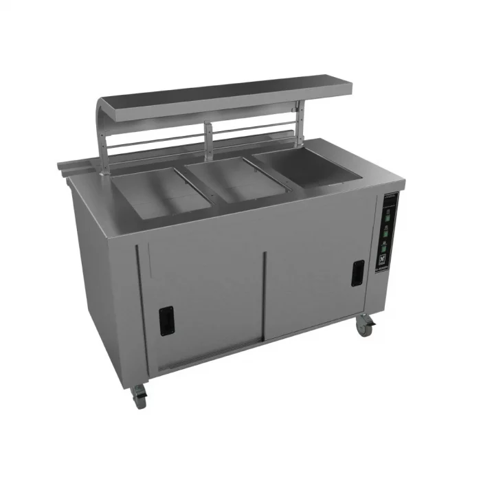 Falcon Chieftain 3 Well Heated Servery Counter with Trayslide HS3 - Image 1
