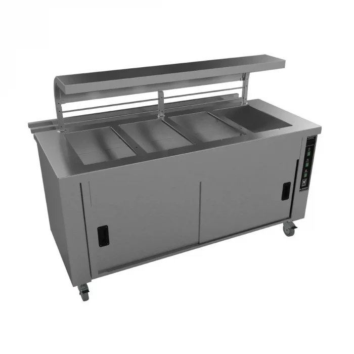 Falcon Chieftain 4 Well Heated Servery Counter with Trayslide HS4 - Image 1