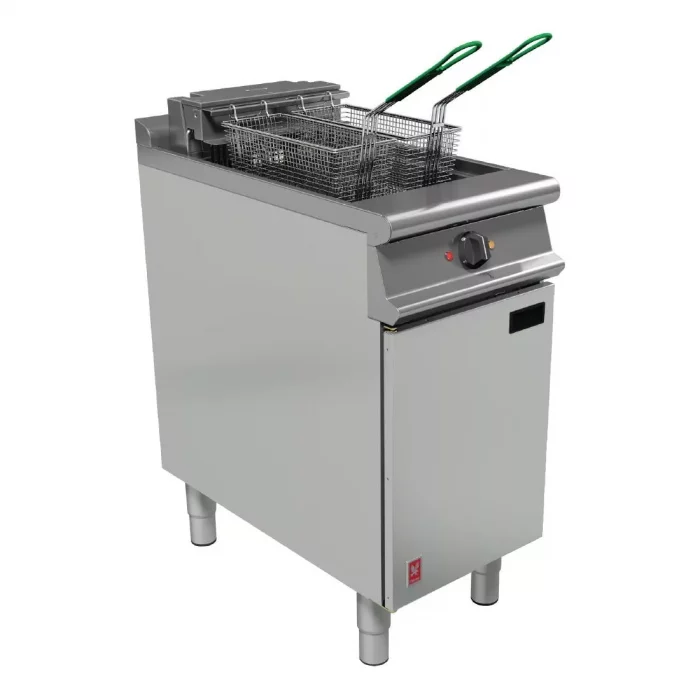Falcon Dominator Single Tank Twin Basket Free Standing Electric Filtration Fryer E3840F - Image 1