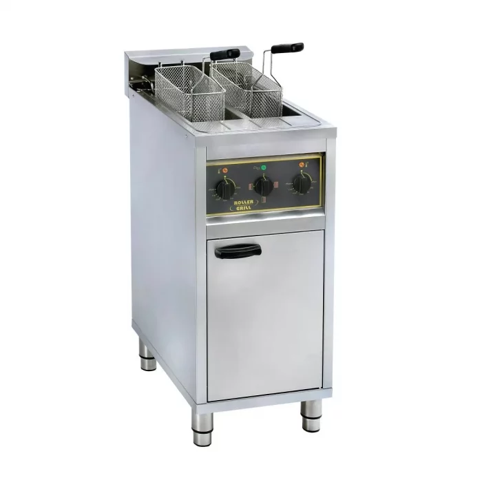 Roller Grill Twin Tank Twin Basket Free Standing Electric Fryer RFE20C - Image 1