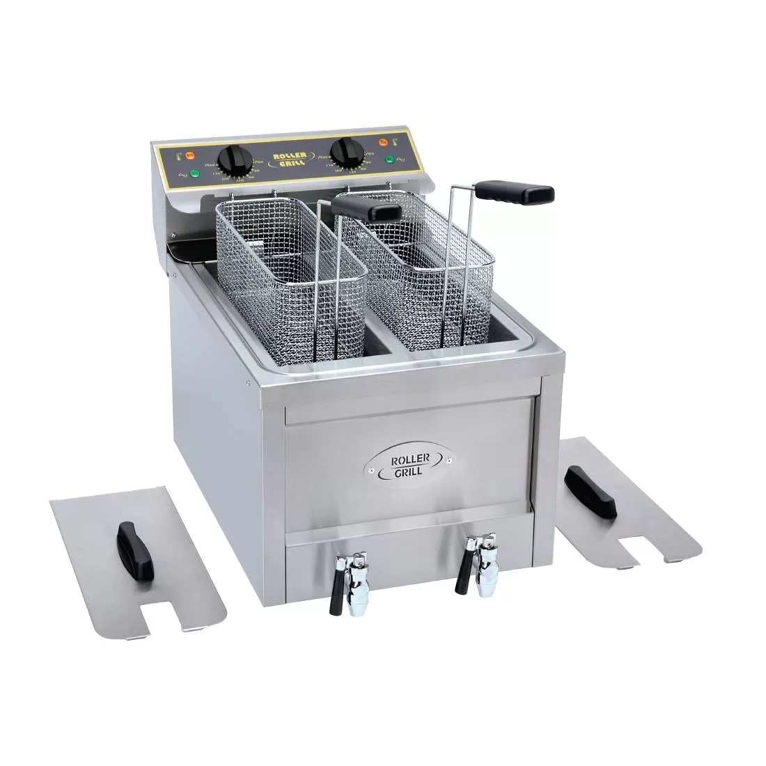 gp315_rollergrill.jpg Roller Grill Twin Tank Twin Basket Countertop Electric Fryer RFE8D - Image 1