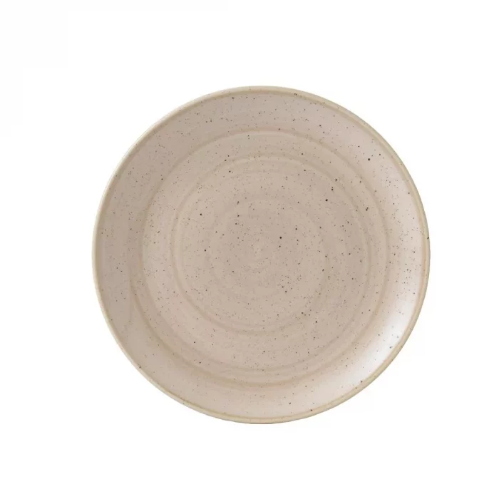 Churchill Stonecast Round Coupe Plates Nutmeg Cream 260mm (Pack of 12) - Image 1