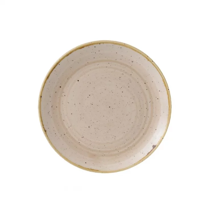 Churchill Stonecast Round Coupe Plates Nutmeg Cream 217mm (Pack of 12) - Image 1