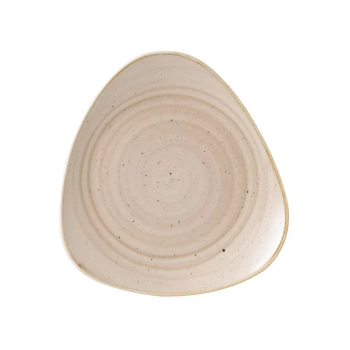 Churchill Stonecast Triangle Plates Nutmeg Cream 311mm (Pack of 6) - Image 1