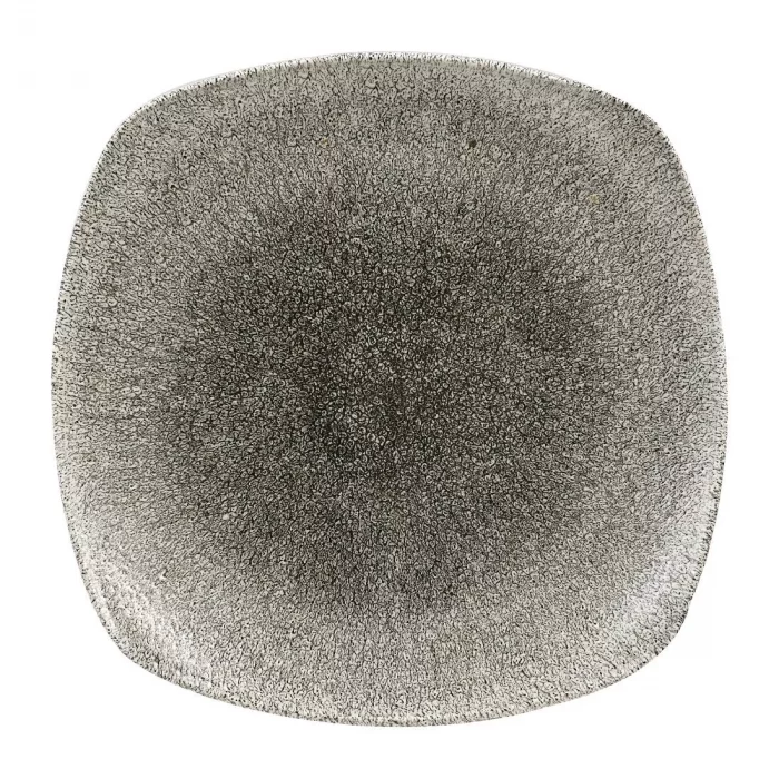 Churchill Studio Prints Raku Square Plates  Quartz Black 252mm (Pack of 12) - Image 1