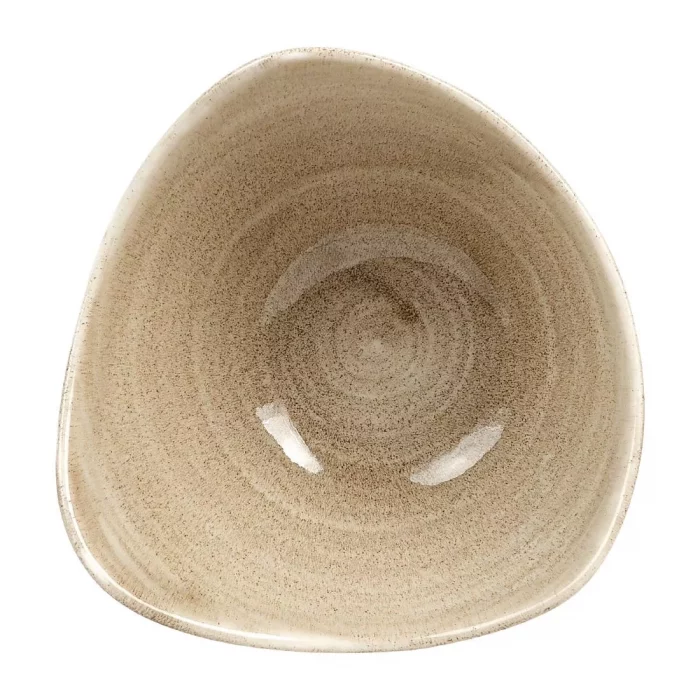 Churchill Stonecast Patina Antique Triangle Bowls Taupe 153mm - Image 2