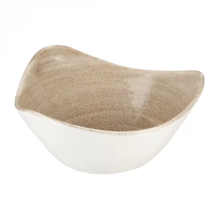 Churchill Stonecast Patina Antique Triangle Bowls Taupe 153mm - Image 1