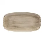 Churchill Stonecast Patina Antique Rectangular Plates Taupe 355mm (Pack of 6)