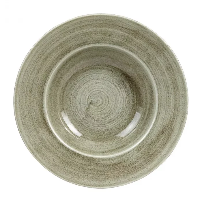 Churchill Stonecast Patina Antique Wide Rim Bowls Green 280mm (Pack of 12) - Image 2