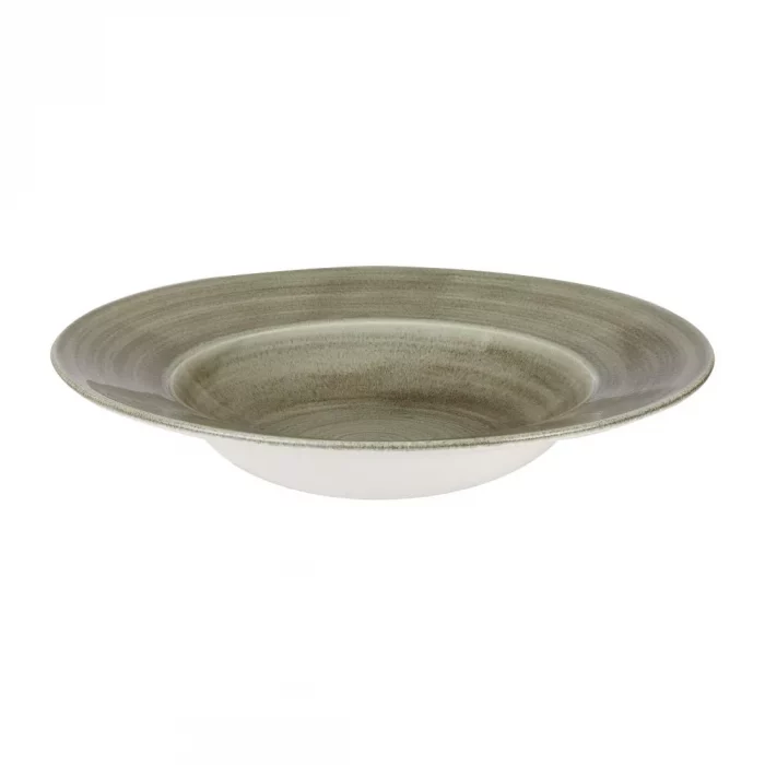Churchill Stonecast Patina Antique Wide Rim Bowls Green 280mm (Pack of 12) - Image 1