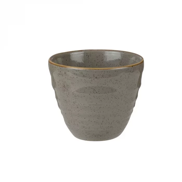 Churchill Stonecast Round Ripple Chip Mugs Peppercorn Grey 285ml (Pack of 12) - Image 1