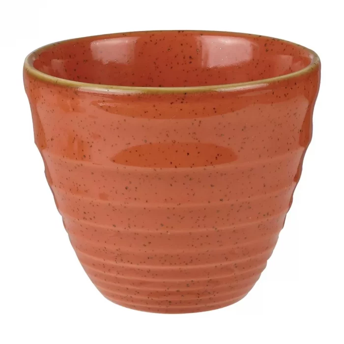 Churchill Stonecast Round Chip Mugs Spiced Orange Ripple 285ml (Pack of 12) - Image 1