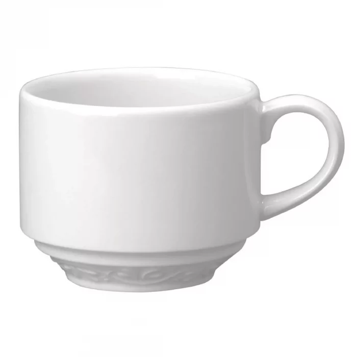 Churchill Chateau Blanc Stackable Tea Cups 199ml (Pack of 24) - Image 1