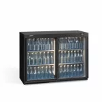 Gamko Maxiglass MG3/275SD Maxiglass Sliding Glass Double Door Black Undercounter Bottle Cooler  275 Litres