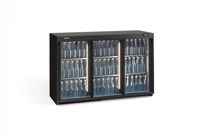 Gamko Maxiglass MG3/315SD Maxiglass Sliding Glass Triple Door Undercounter Bottle Cooler  315 Litres - Image 1