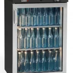 Gamko MG3/150RGCS Maxiglass Right Hand Hinged Stainless Steel Frame Glass Single Door Undercounter Bottle Cooler  150 Litres