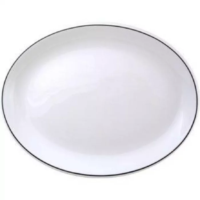Churchill Black Line Oval Platters 254mm (Pack of 12) - Image 1