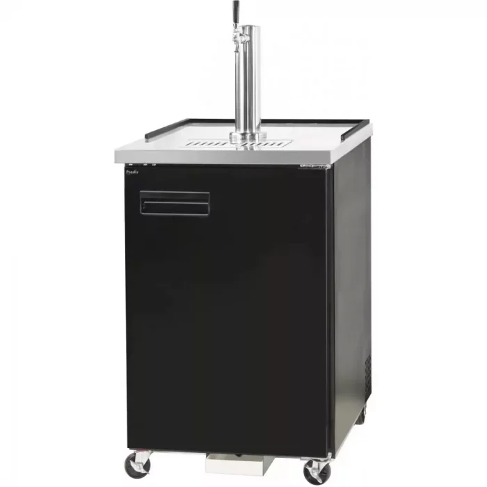 Prodis NTKC1 Single Door Black Single Tap Keg Cooler  1 x 1/2 Keg - Image 1