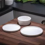 Olympia Cavolo Serve Like A Pro 18-Piece White Speckle Dinner Set - Image 5