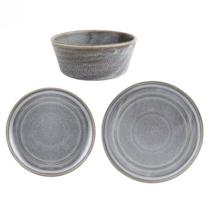 Olympia Cavolo Serve Like A Pro 18-Piece Charcoal Dusk Dinner Set - Image 1