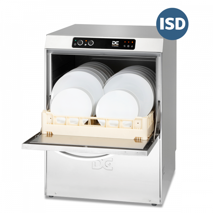 DC SD50ISD Standard Range 500mm Basket Frontloading Commercial Dishwasher with Integral Water Softener & Drain Pump  18 Plates - Image 1