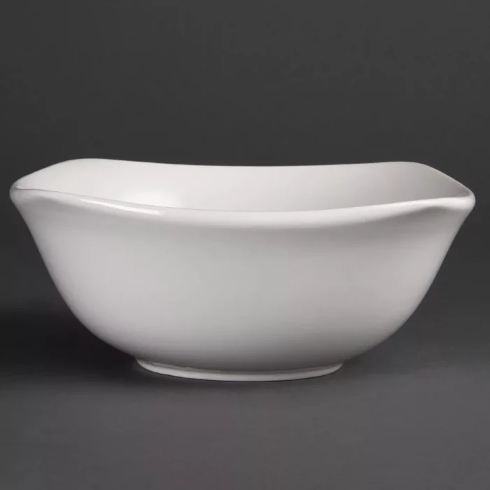 Olympia Whiteware Rounded Square Bowls 220mm (Pack of 12) - Image 1