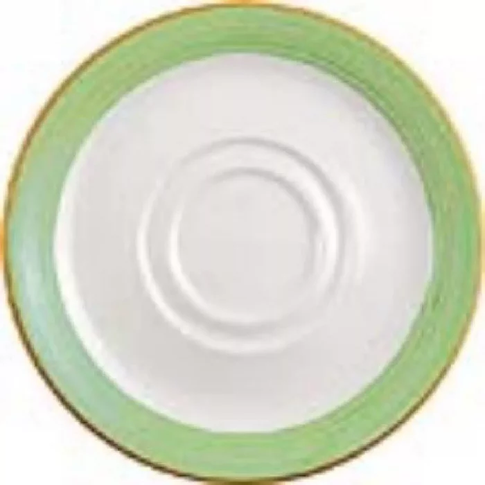 Steelite Rio Green Low Cup Saucers 145mm (Pack of 36) - Image 1
