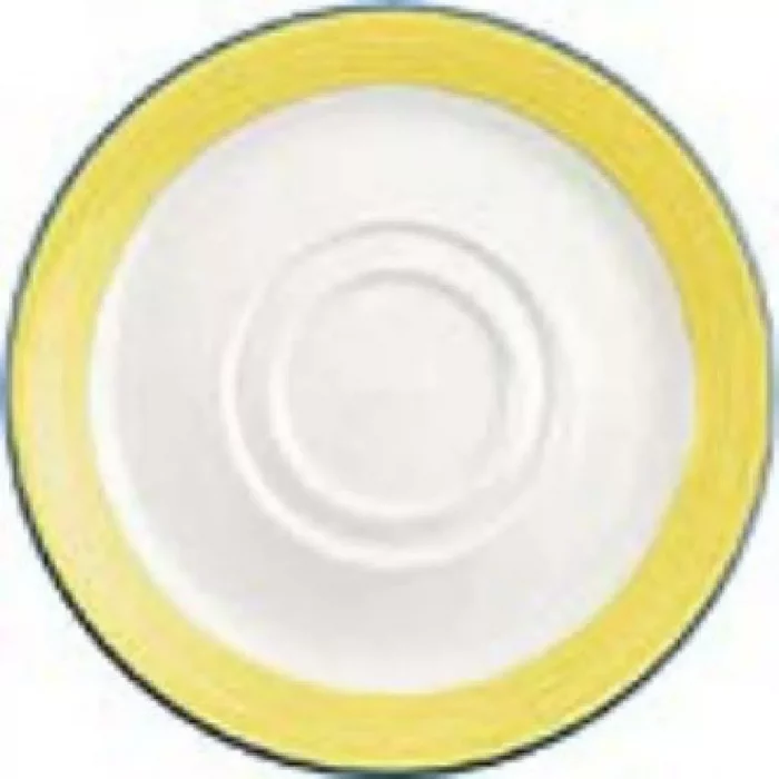 Steelite Rio Yellow Saucers 145mm (Pack of 36) - Image 1