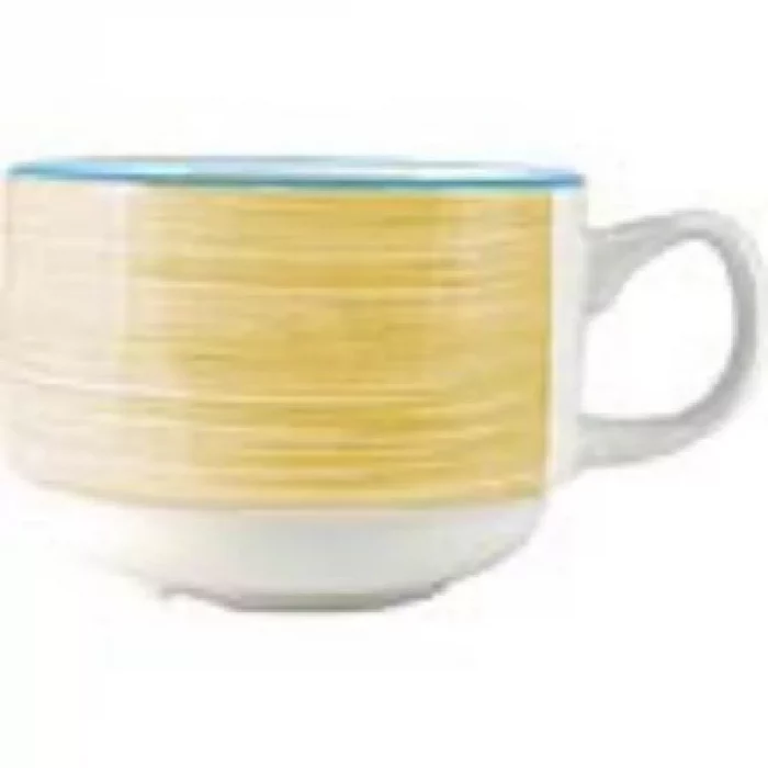 Steelite Rio Yellow Slimline Stacking Cups 200ml (Pack of 36) - Image 1