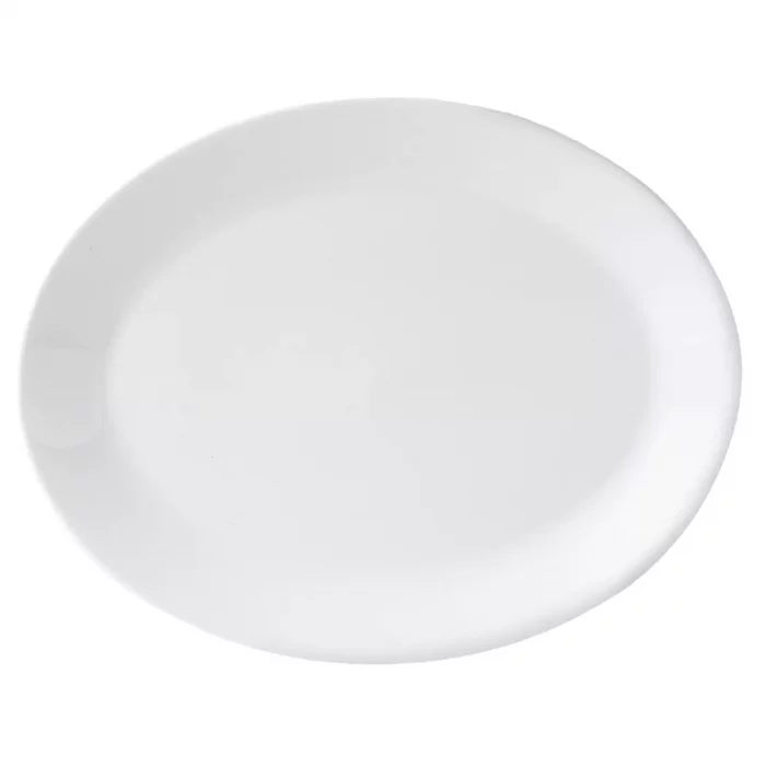 Steelite Monaco White Mandarin Oval Dishes 330mm (Pack of 12) - Image 1