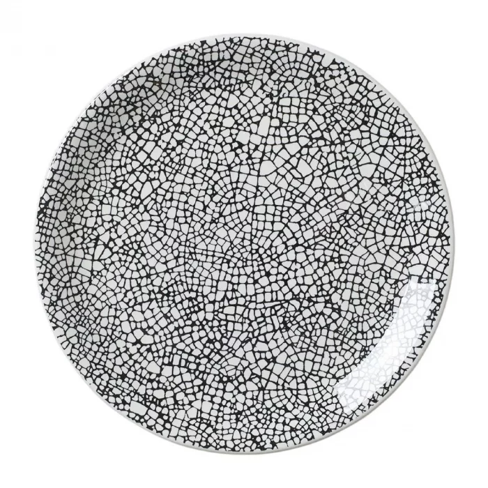 Steelite Ink Crackle Black Coupe Plates 153mm (Pack of 12) - Image 1