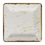 Steelite Craft Melamine Square Plates White 228mm (Pack of 6)