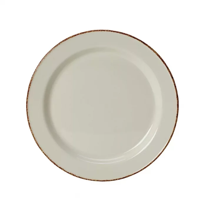 Steelite Brown Dapple Slimline Plates 203mm (Pack of 24) - Image 1