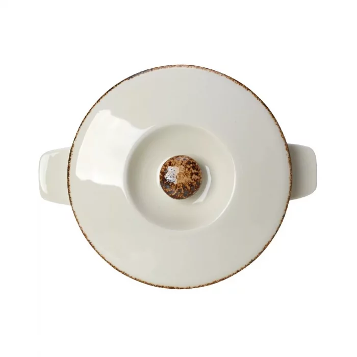 Steelite Brown Dapple Casserole Dish Lid (Pack of 6) - Image 2