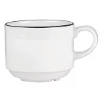 Churchill Alchemy Mono Stacking Tea Cups 206ml (Pack of 24)