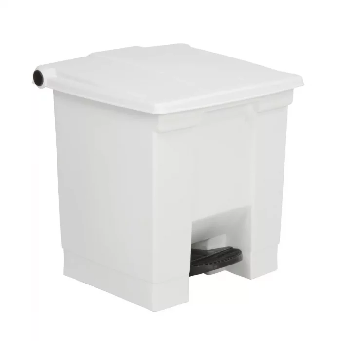 Rubbermaid Step On Pedal Bin White 30.5Ltr - Image 1