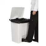 Rubbermaid Step On Pedal Bin White 68Ltr - Image 2