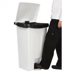 Rubbermaid Step On Pedal Bin White 87Ltr - Image 3