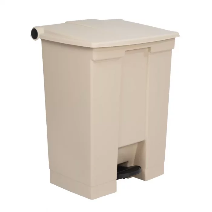 Rubbermaid Step On Pedal Bin Beige 68Ltr - Image 1