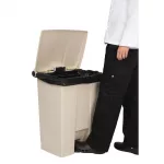 Rubbermaid Step On Pedal Bin Beige 68Ltr - Image 2