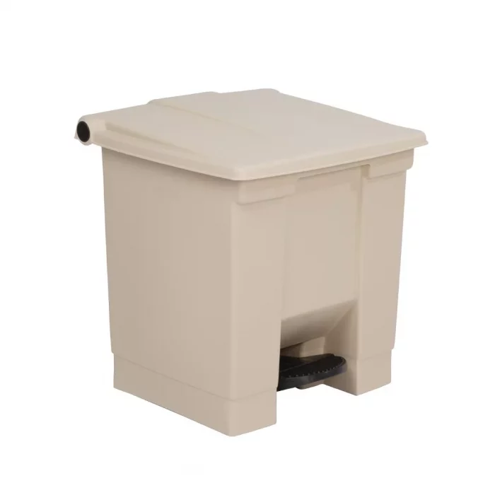 Rubbermaid Step On Pedal Bin Beige 30.5Ltr - Image 1